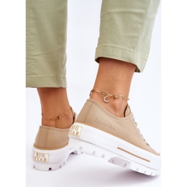Stoff-Plateau-Sneaker Big Star LL274154 Beige 1