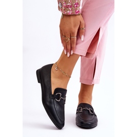 PG1 Klassische Damen-Loafer mit schwarzer Jamie-Verzierung 1