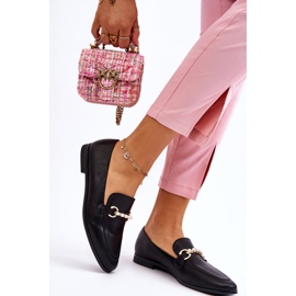 PG1 Damen-Leder-Loafer mit dekorativen Perlen Black Ishan schwarz 2