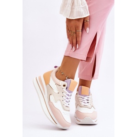 PG1 Modische Roen Sportschuhe aus weißem und beigem Leder 1