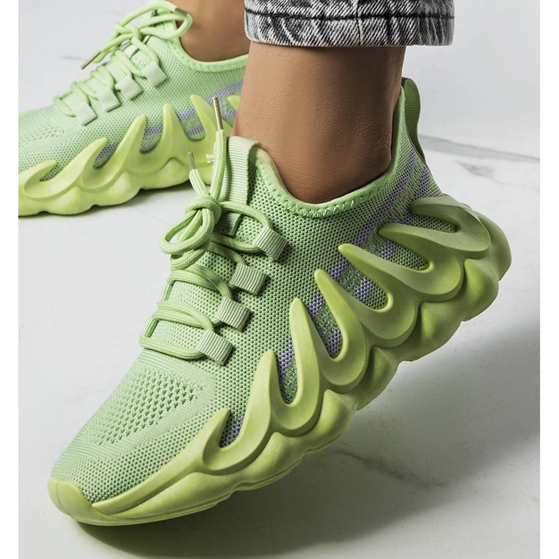 Grüne Sneaker auf modischer Beth-Sohle 1