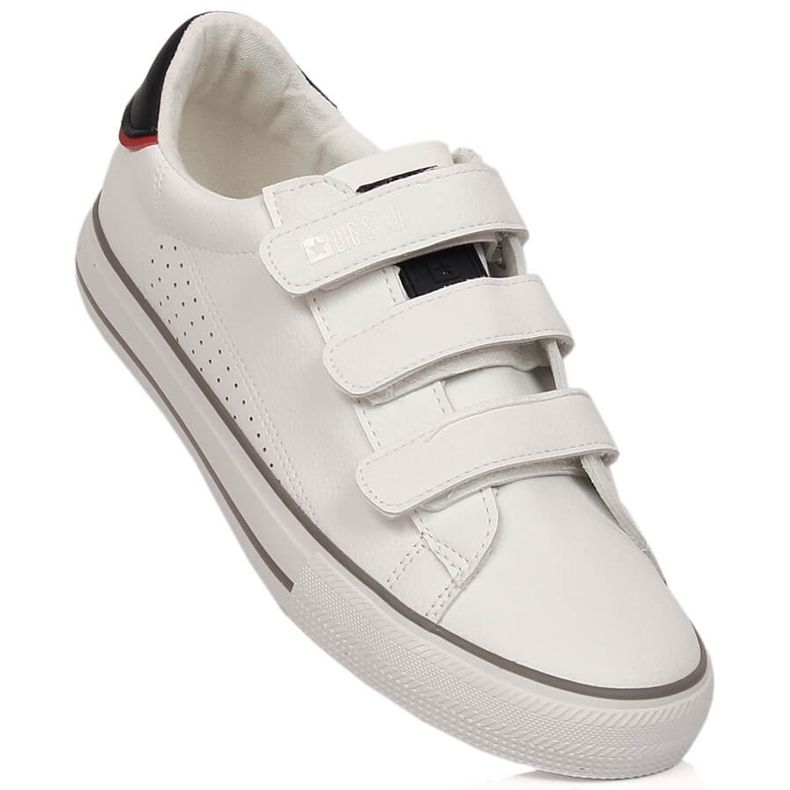 Turnschuhe aus ökologischem Leder mit Klettverschluss weiß Big Star LL274A207 1