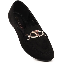 Schwarze Wildlederloafer für Damen Vinceza 2227 1