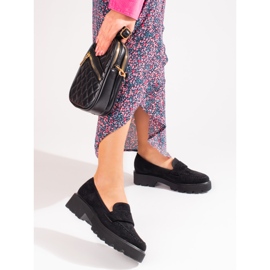 Schwarze Wildlederschuhe für Damen von Vinceza 2