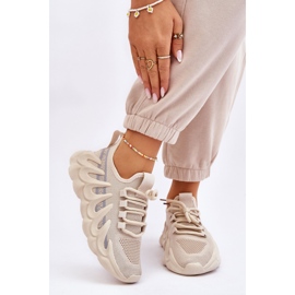 PG1 Modische Socken-Sneaker für Damen Beige Daxo 1