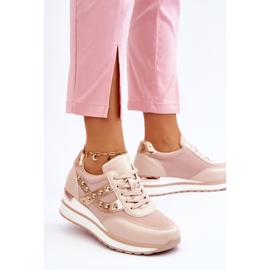 Nude Adley Sneakers mit Nieten beige 2
