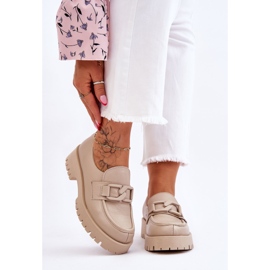 Lemar Modischer Leder-Loafer Beige Rayhan 1