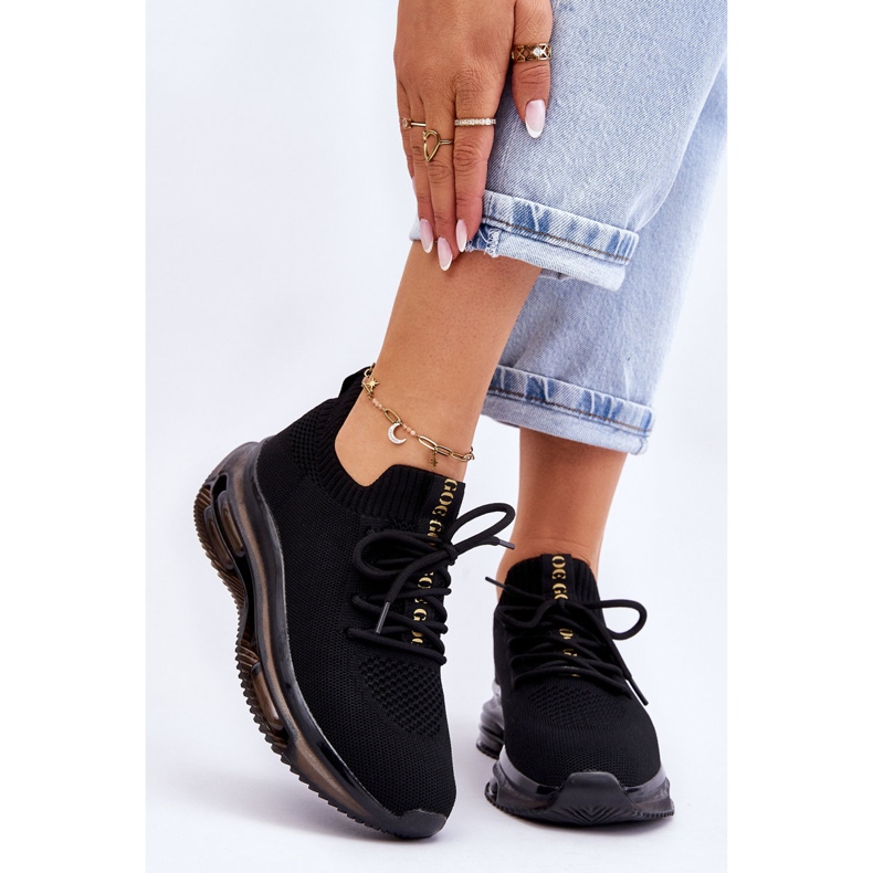 Slip-on-Sockenschuhe für Damen GOE JJ2N4080 Schwarz 1