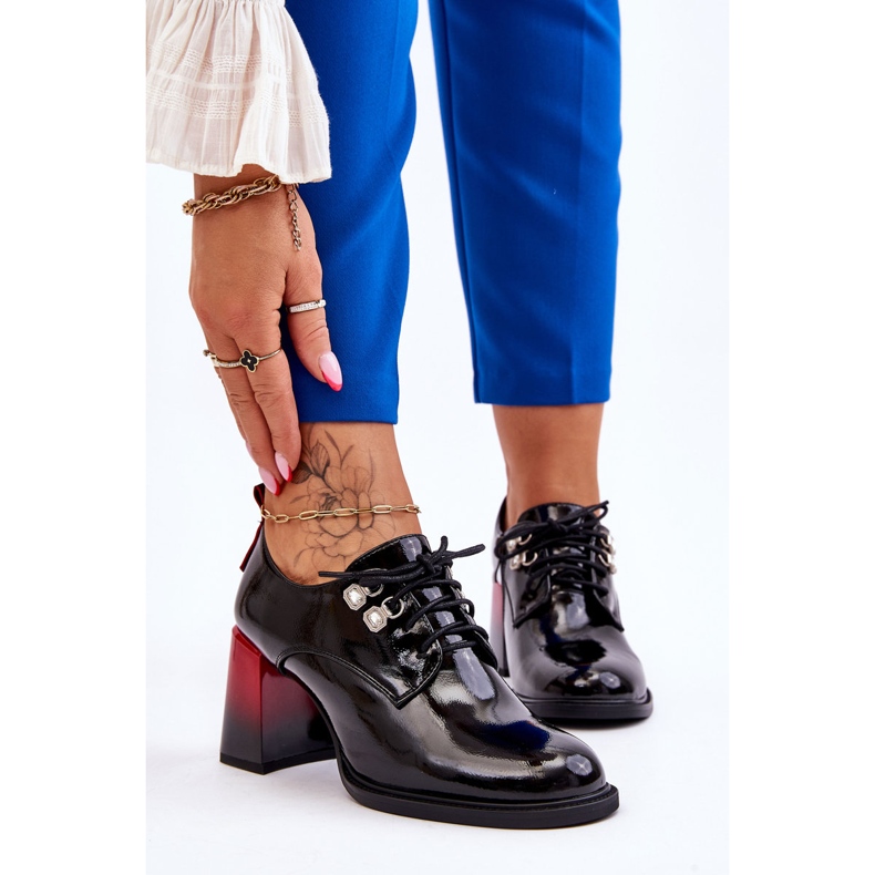 S.Barski Modische schwarze High Heels Darren 1