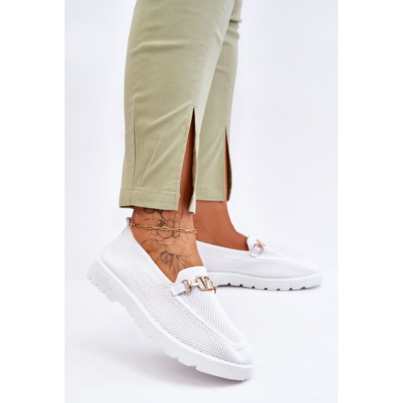 Alena Damen Slip-On Sneakers mit Verzierung Weiß 2