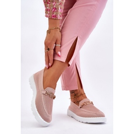 Verzierte Sneaker zum Hineinschlüpfen für Damen Pink Alena rosa 2