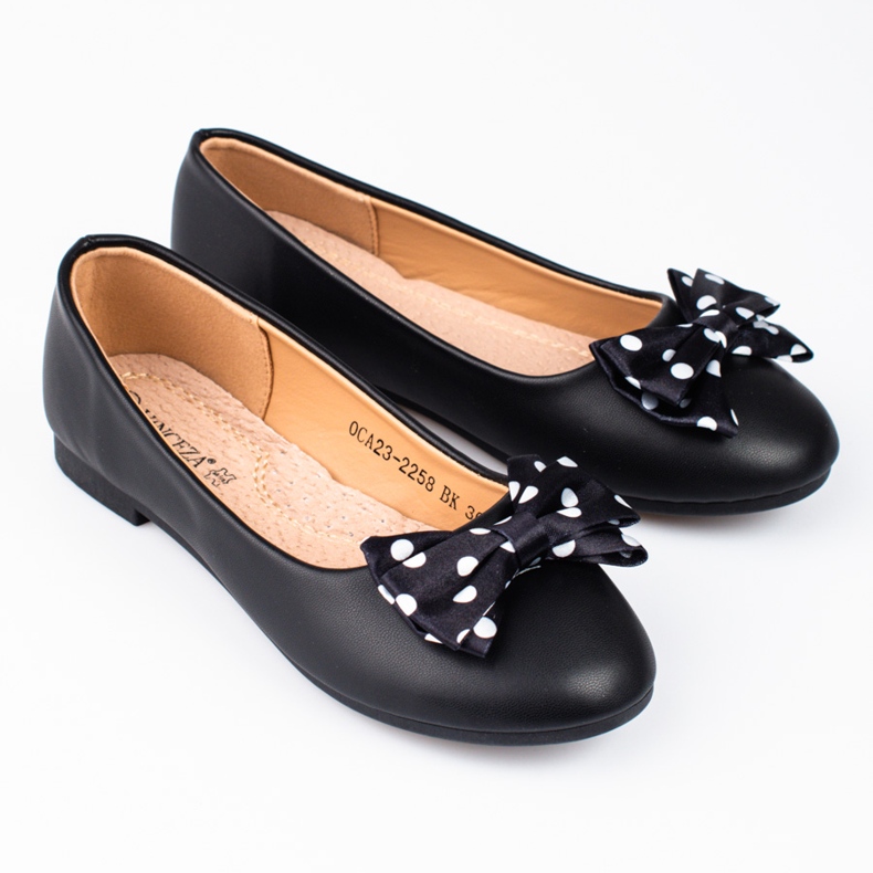 Mädchen Ballerinas Vinceza mit schwarzer Schleife 1