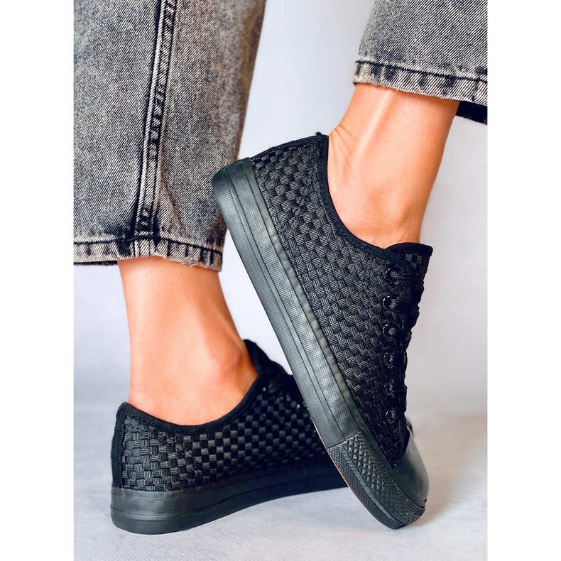 Sears Schwarze einfarbige Turnschuhe 2