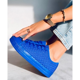 Sears Blue einfarbige Turnschuhe blau 2