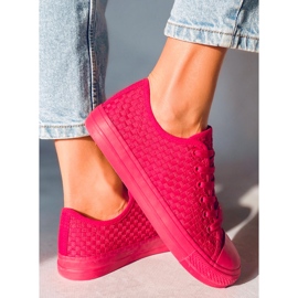 Einfarbige Turnschuhe von Sears Red rot 2