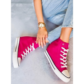 BM High-Top-Sneaker Corina mit Keilabsatz in Fuchsia rosa 2