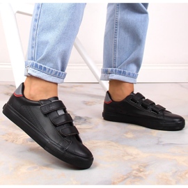 Big Star LL274A208 schwarze ökologische Ledersneaker mit Klettverschluss 2