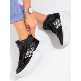 Shelovet High-Plateau-Sneaker für Damen schwarz 2