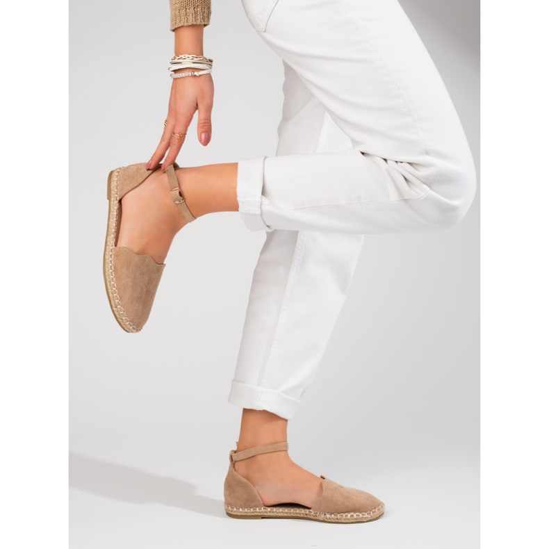 Vinceza Damen-Espadrilles mit beiger Schnalle 2