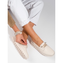 Beige Lederschuhe von Vinceza 2