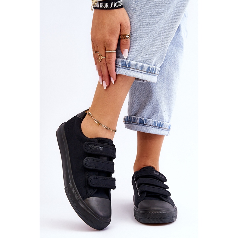 Klassischer Textil-Sneaker mit Klettverschluss Big Star LL274A204 Schwarz 1