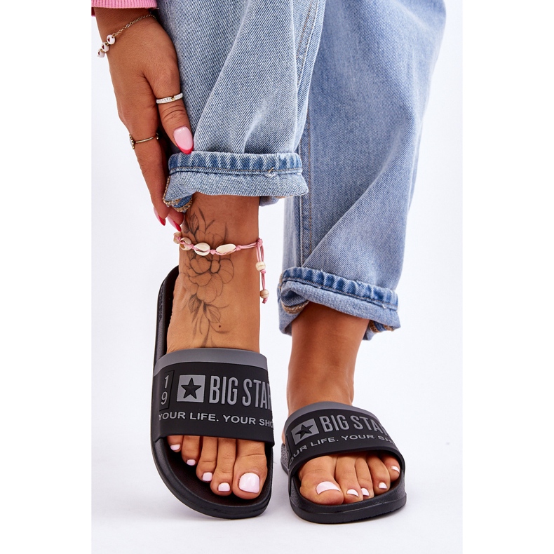 Leichte Damenhausschuhe Big Star LL274732 Schwarz 1