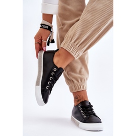 Niedrige Damen-Sneakers mit Jets Schwarz und Weiß Demira 2