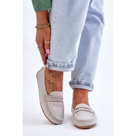 FC3 Klassische Wildlederloafer für Damen Grau Ivana 1