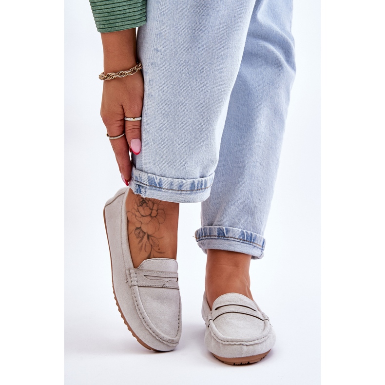 FC3 Klassische Wildlederloafer für Damen Grau Ivana 1