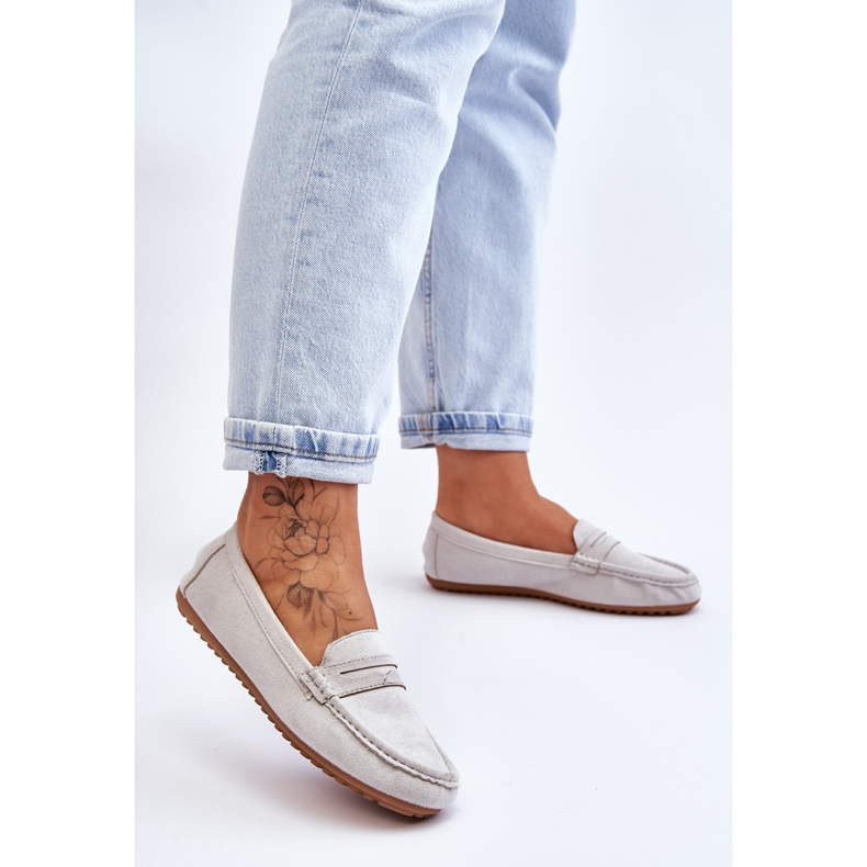 FC3 Klassische Wildlederloafer für Damen Grau Ivana 2