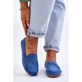 FC3 Klassische Wildlederloafer für Damen Blau Ivana 1
