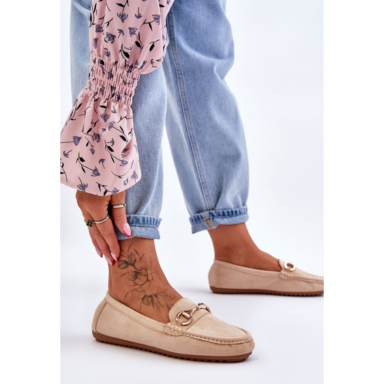 FC3 Klassische Wildleder-Loafer mit beigefarbenen Arla-Verzierungen 2