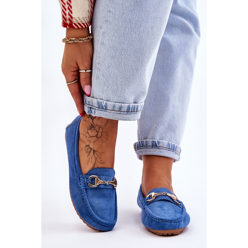 FC3 Klassische blau verzierte Wildleder-Loafer von Arla 1