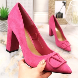 Vinceza 2246 Pumps aus fuchsiafarbenem Wildleder rosa 1