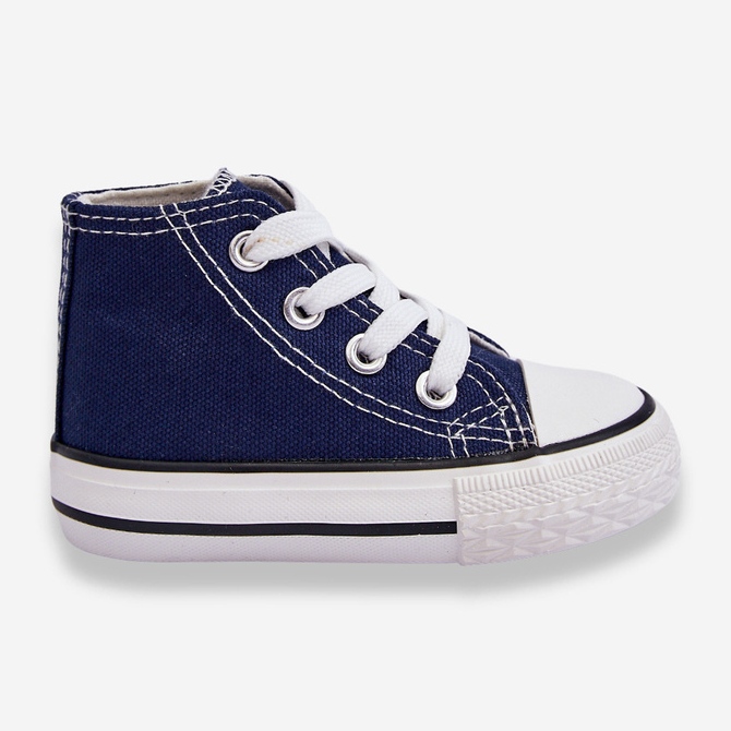 Hohe Kindersneaker Marineblau Filemon 1