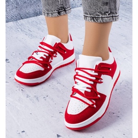 PA1 Rote Sneaker aus Materialmix von Hila weiß 1