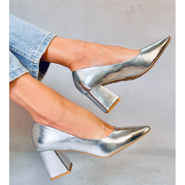 PA1 Althea Silber Pumps mit hohem Absatz 2