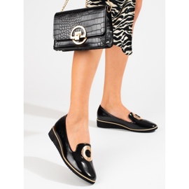 Lackschwarze Shelovet-Loafer 1