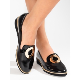 Lackschwarze Shelovet-Loafer 2