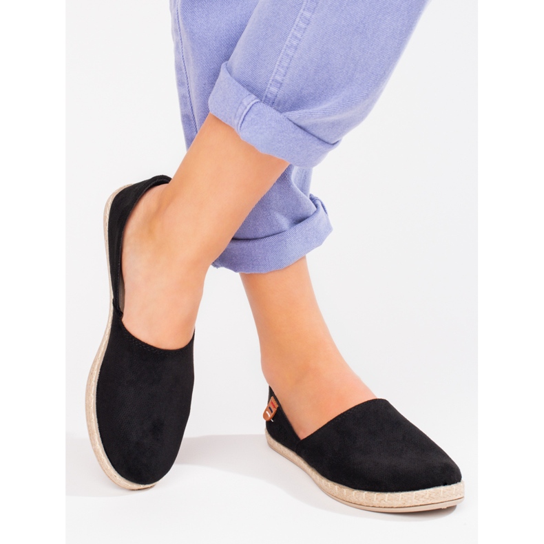 Vinceza Damen leichte Espadrilles schwarz 1