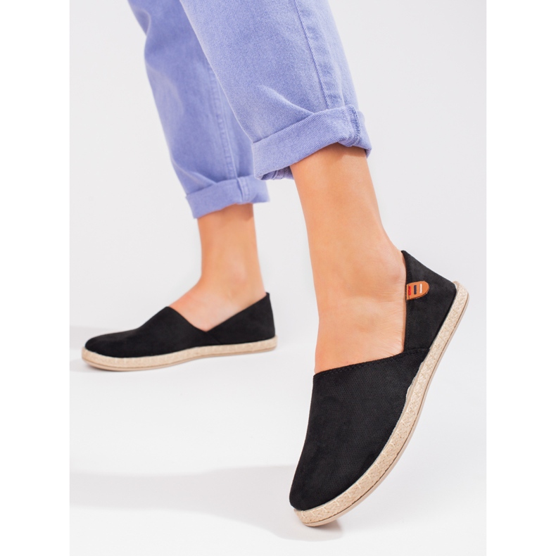 Vinceza Damen leichte Espadrilles schwarz 2