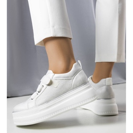 PA1 Silberne Plateausneaker von Armina 1