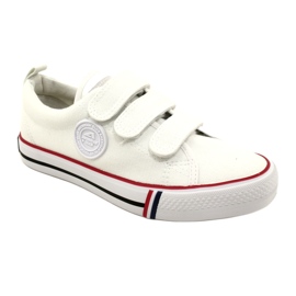 American Club LH63/22 Kinder-Sneaker mit Klettverschluss, weiß 2
