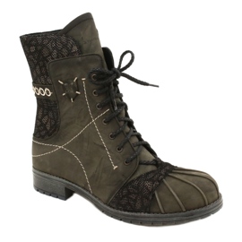 Warme Damen Lederstiefel Maciejka Olive 03961-24 grün 2