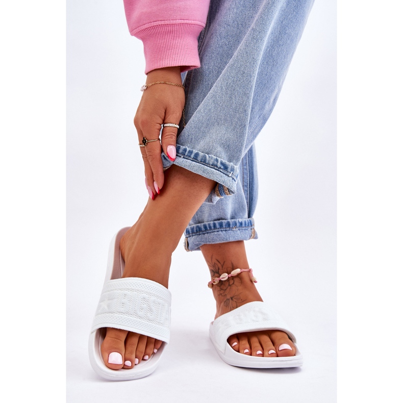 Modische Big Star Damen Hausschuhe LL274A159 Weiß 2