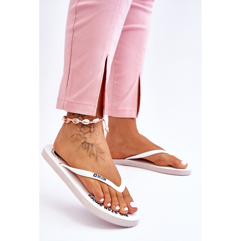 Bequeme Big Star Flip Flops LL274795 Weiß 2