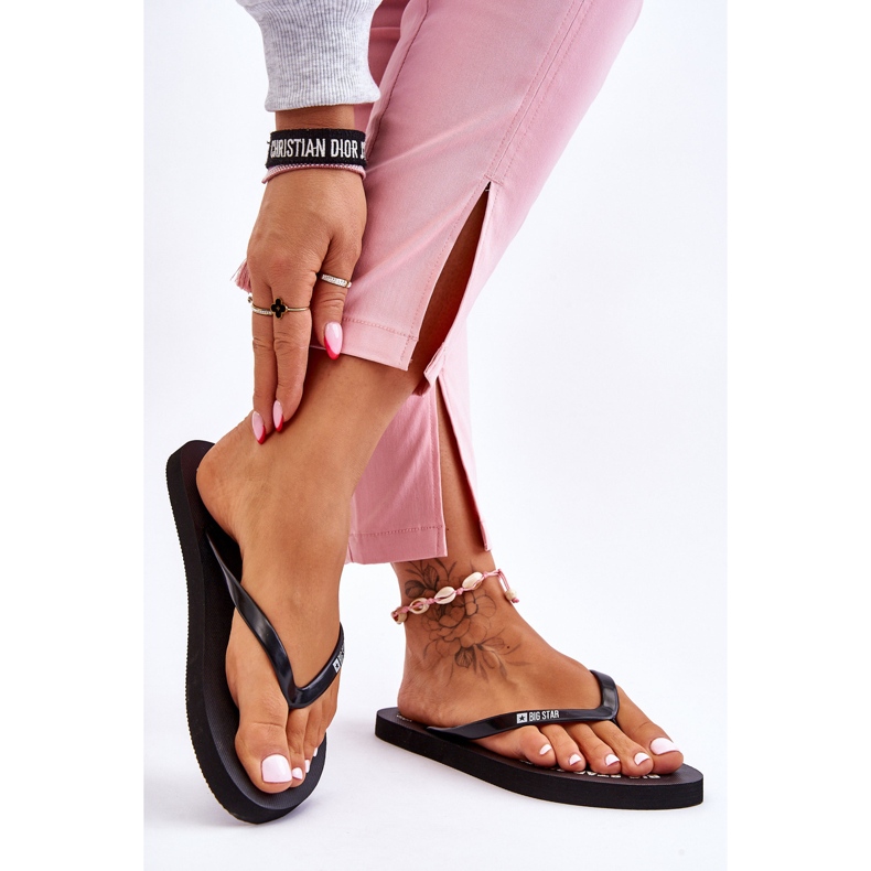 Bequeme Big Star Flip Flops LL274800 Schwarz 2