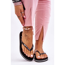 Leichte Damen-Flip-Flops Big Star LL274761 Schwarz 1