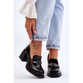 S.Barski Bequeme Pumps auf massiven Absätzen Black Julien schwarz 1