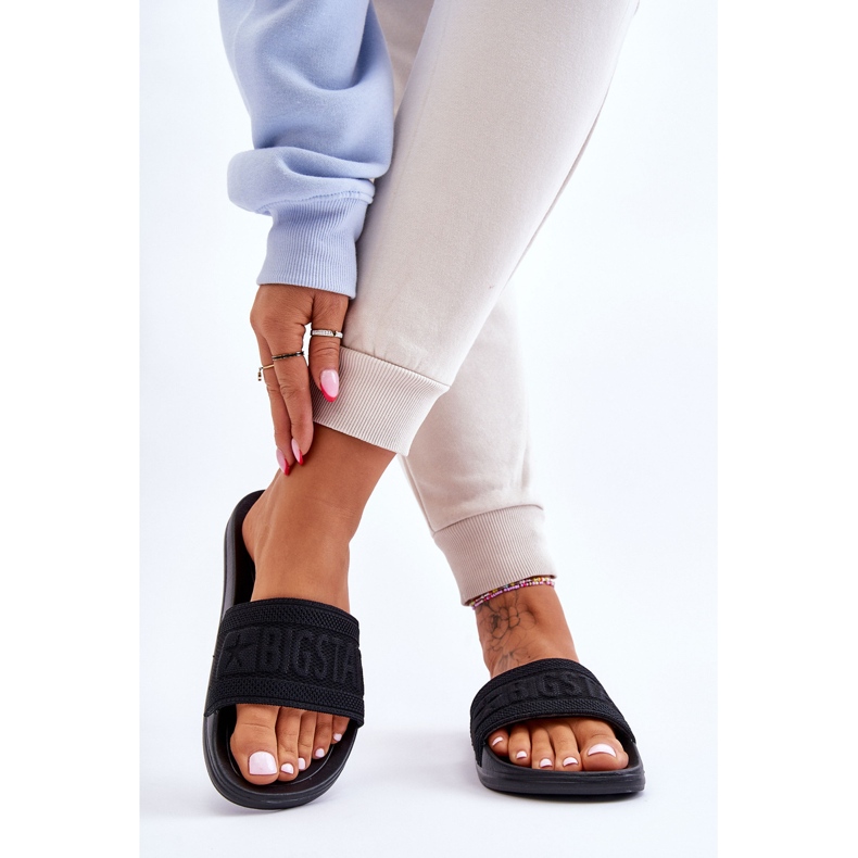 Modische Big Star Damen Hausschuhe LL274A158 Schwarz 2